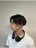 メンズ/グランジ/センターパート/ツイスト/スパイラルパーマ