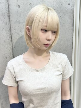 ラニヘアサロン(lani hair salon) ブロンドカラー/ホワイト/レイヤーボブ/ブリーチ/ダブルカラー