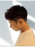 メンズツーブロックパーマツイストスパイラル眉毛カット