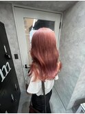 くびれヘアアプリコットオレンジハイライトカラーブルーカラー