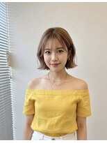 リシェイル(RICHAIR)&nbsp;耳掛けレイヤーボブ×ダブルカラー『ミルクティー』