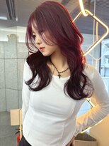 ラ キング(LA KING) 着物ヘア/大人ガーリー/ダークアッシュ/似合わせカット/栄