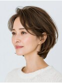 40代　50代　大人艶ショート×白髪ぼかし