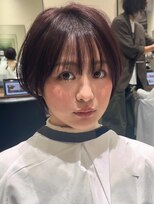 ジアン バイ ミルボン 西宮ガーデンズプラス(GIEN by milbon)&nbsp;イメチェン分け目なしクールショート透明感カラーピンクベージュ