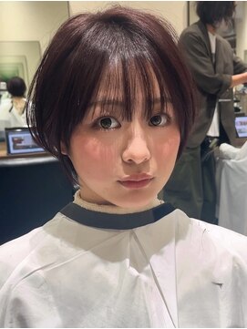 ジアン バイ ミルボン 西宮ガーデンズプラス(GIEN by milbon) イメチェン分け目なしクールショート透明感カラーピンクベージュ
