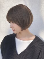 シェル 津山の手店(shel) 丸みボブ/ブラウンベージュ/夏カラー/ショートヘア/ショートボブ