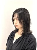 ミルクティーブロンド/ダークブルー/デジタルパーマ/藤沢美容院