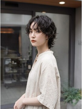 キビト(kibito) 新宿若松河田曙橋ショートウルフドライパーマツーウェイ20代30代