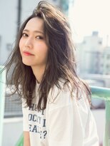 サーガ 四ツ谷(saga) 大人クール☆束感バレイヤージュ×切りっぱなしロブ