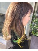 ロング×インナーカラー