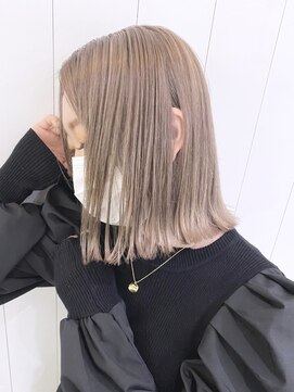 アイティーバイアルバム 八王子店(IT by ALBUM) ハイベージュボブ_イヤリングカラーラベンダーカラー_ba325281