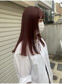 秋冬おすすめ1ブリーチのボルドーカラー