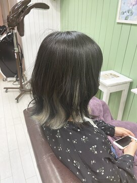 パワーオブヘアーセイカ(Power of Hair Seika) インナーカラー×ミルクティーゴールド