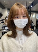 ミルクティーベージュダブルカラーケアブリーチインナーカラー