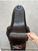 サラ艶ロングレイヤーカットサイエンスアクア髪質改善韓国ヘア