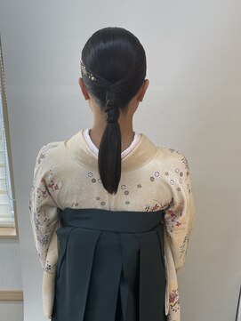 美容室こころ 卒業式着付けヘアセット