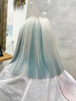 ロア 福岡天神本店(LORE) ダブルカラーミルクティーベージュカラーケアブリーチミニボブ