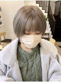 丸みボブ×グレージュカラー