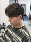 仙台フェザーショートフェザーパーマ毛流れセンターパート