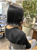 ボブでも幼くなりすぎない大人切りっぱなしボブ/神戸ボブ