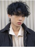 MEN’S HAIRブルーブラックシャドウパーマ