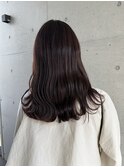 なみなみウェーブ外ハネロング ダークトーンブラウンカラー