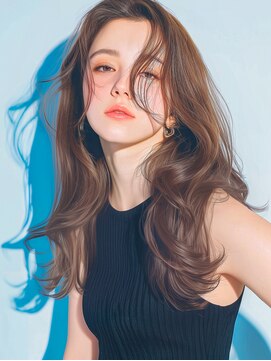 ラベスト キョウト(LOVEST) ハイレイヤー/ロングレイヤー/アッシュベージュ/ハッシュカット