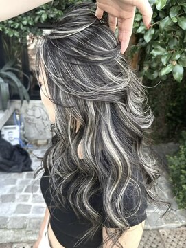 ディモアンド 表参道(Dimo&) xハイライト/イメチェン/ホワイトブロンド/外ハネボブ/美髪/