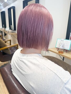エミス バイ メルト 吉祥寺(emis by melt) 【堀惠】ブリーチカラー吉祥寺ボブラベンダーピンク20代30代40代