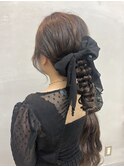 編みおろしヘア