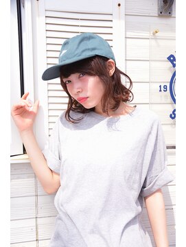 キート(Kiito) 【kiito海老名】ふんわりパーマ/ミディ/シナモンカラー