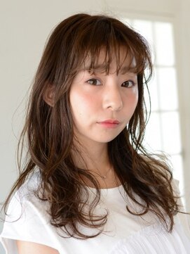 アース 佐賀夢咲店(HAIR&MAKE EARTH) シースルーバングが大人可愛い、ライトウエットウエーブ