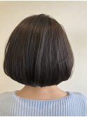 大人かわいいグレージュボブ