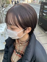 ヘアーアンドメイク シーク 八王子(HAIR&MAKE SeeK) 耳かけショート ワイドバング シースルーバング