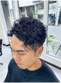 ワイルドアップバングパーマ