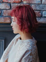 ロッソ ヘアアンドスパ 谷塚店(Rosso Hair&SPA) 個性派ピンクレッドカラー