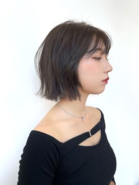 アフロートリノ(AFLOAT Leino) 【修】20代30代40代◎透明感カラー×韓国切りぱなしボブ