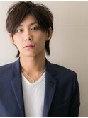 長め前髪とパーマで軽さを！暖色系カラーウルフヘアP南越谷
