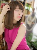 厚めバング大人可愛いうるツヤ小顔縮毛カットc5川口20代30代40代