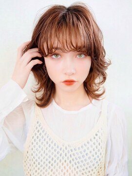 プラグ バイ ネオリーブ(plug by neolive) ウルフ　チョコレート×髪質改善 [髪質改善/縮毛矯正]M