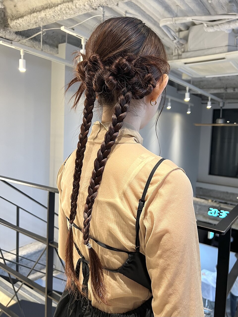 結婚式参列ヘアセットアレンジカチモリ三つ編み/今枝：L189706579