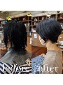 #前下がりショートボブ #イメチェン #襟足ギリギリ