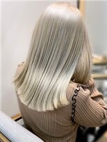 アース 東戸塚店(HAIR & MAKE EARTH) 透明感カラー★ダブルカラーブリーチミルクティーベージュ