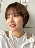 30代40代大人女性/前髪ありショートボブ/ショートヘア/髪質改善