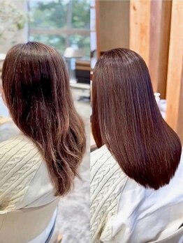 エムジェイ (MJ)の写真/【愛知環状鉄道大門駅車5分】髪質改善が出来る縮毛矯正！自然で柔らかく、ツヤのある美髪へ