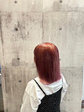 インパークス 獨協大学前駅店(INPARKS) オレンジ×赤20代30代40代ハイライトブリーチダブルカラー