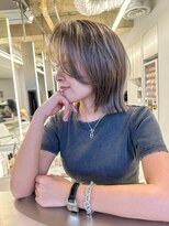 ヴァイス 新宿店(VAICE)&nbsp;ウルフレイヤー/センターパート［レイヤーカット/ハイライト］