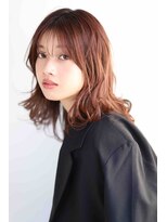 アボヘアー(Abo hair)&nbsp;大人可愛いミディアムソフトウルフブラウン×レイヤーミディアム