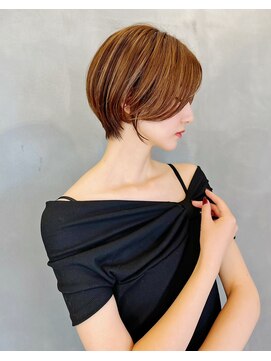 ロンド エメ 柏(Lond aimer) ウェーブミディアム似合わせカットメルティカラーショート/柏柏