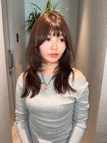 天神美容室&nbsp;【KASUMI天神美容室】マロンベージュ×ハッシュカット